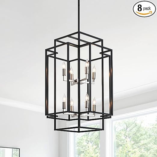 Sdorens 8-Light Lantern Chandelier Lighting, 31.5 in Entryway Chandeliers for High Ceilings, Chan... | Amazon (US)