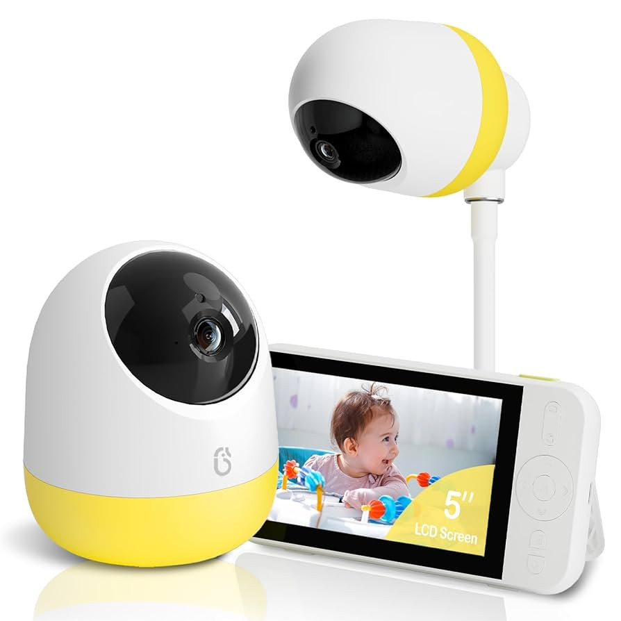Ellie Pro Baby Monitor with Camera and Audio,5'' IPS 2K UHD Resolution,6000mAh Battery, Remote Pa... | Amazon (US)