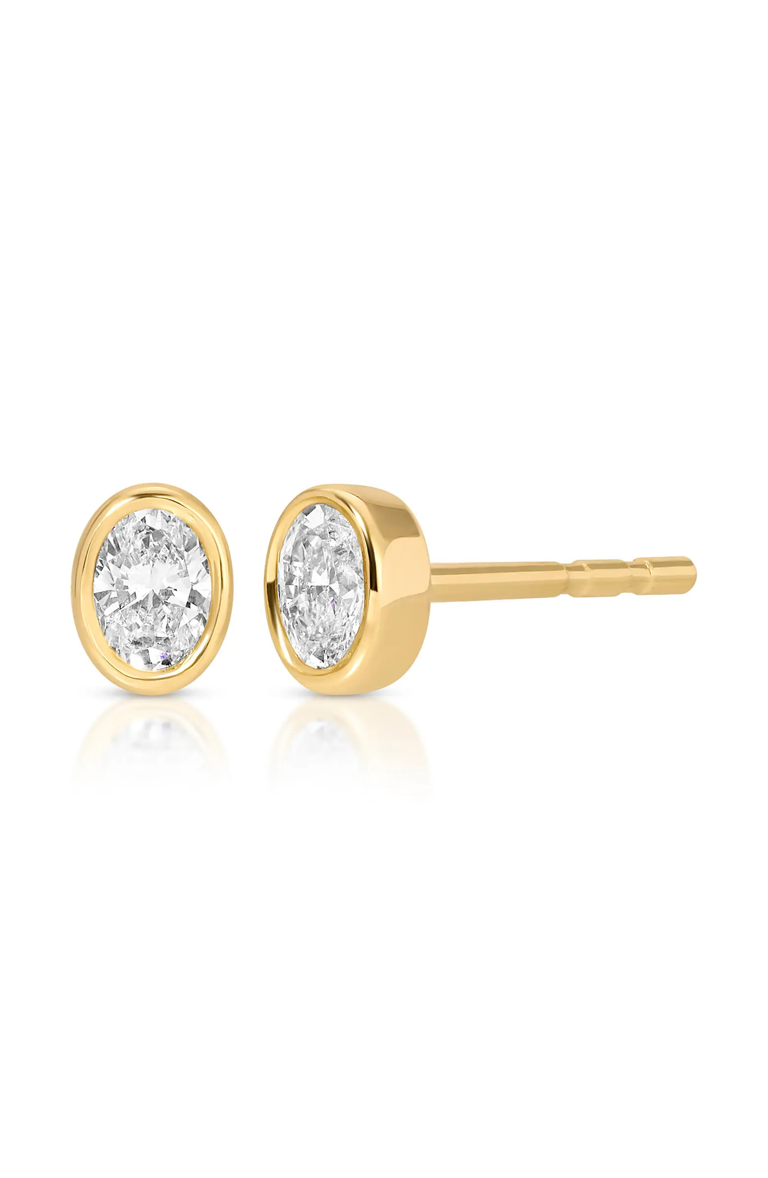 Diamond Bezel Set Stud Earrings | Nordstrom