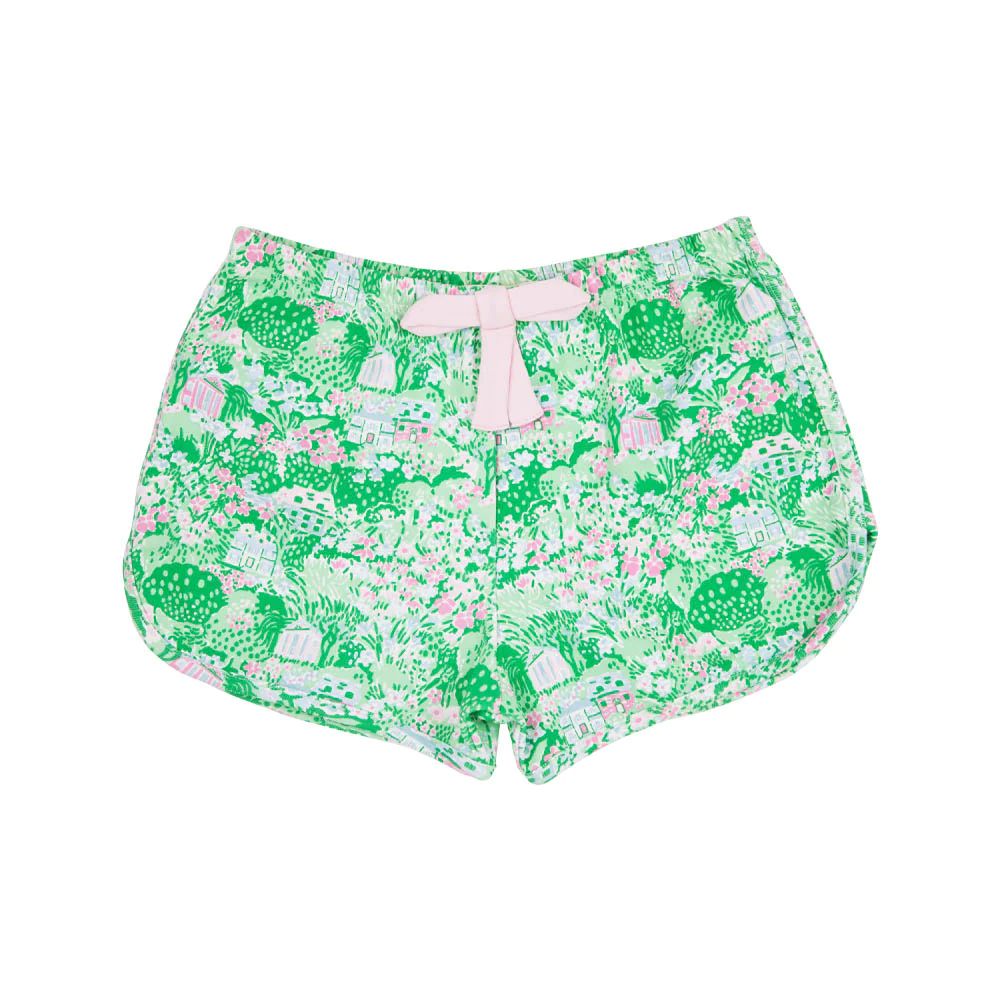 Cheryl Shorts - Belmont Blooms with Palm Beach Pink | The Beaufort Bonnet Company