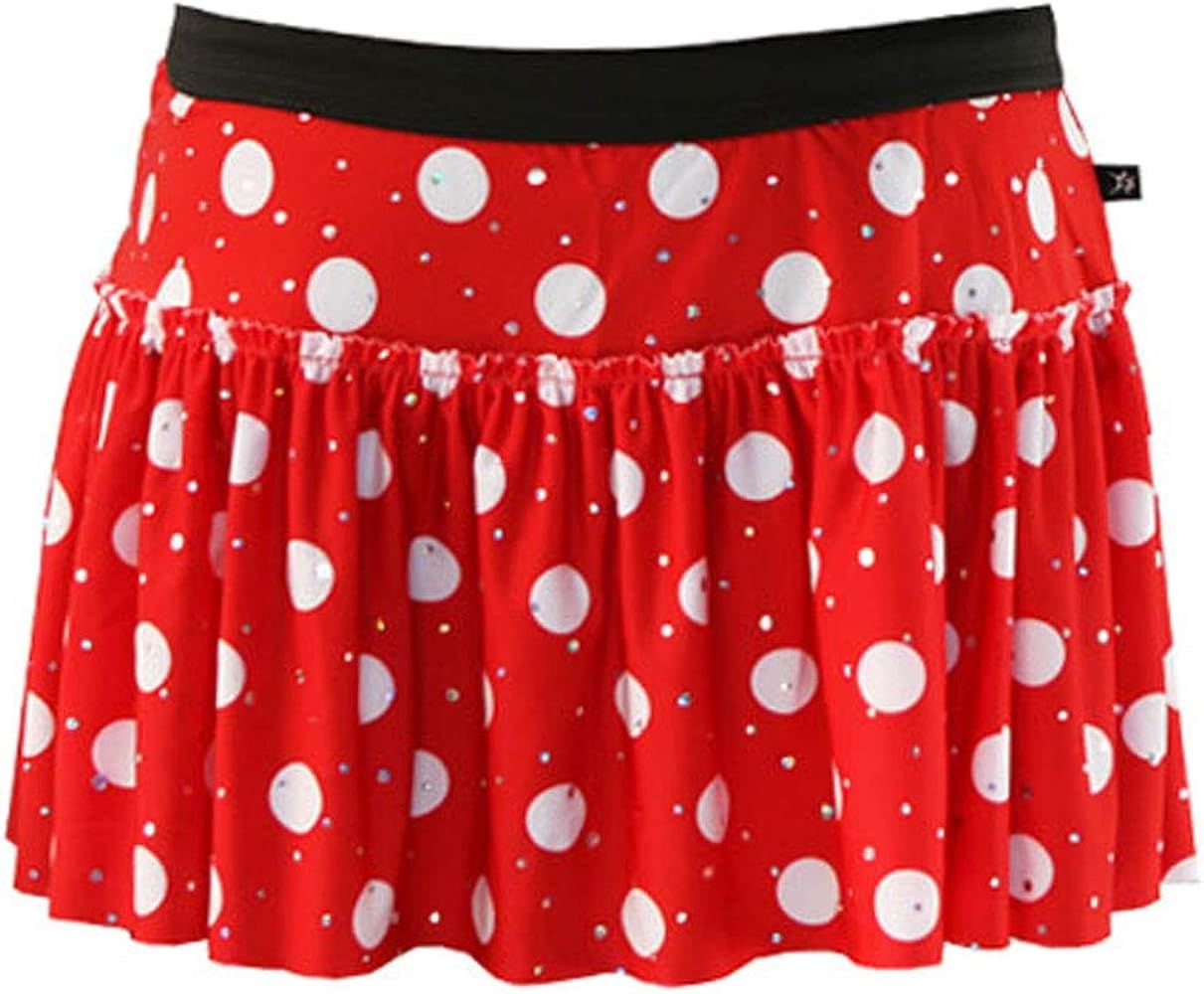 Red and White Polka Dot Sparkle Running Skirt | Amazon (US)
