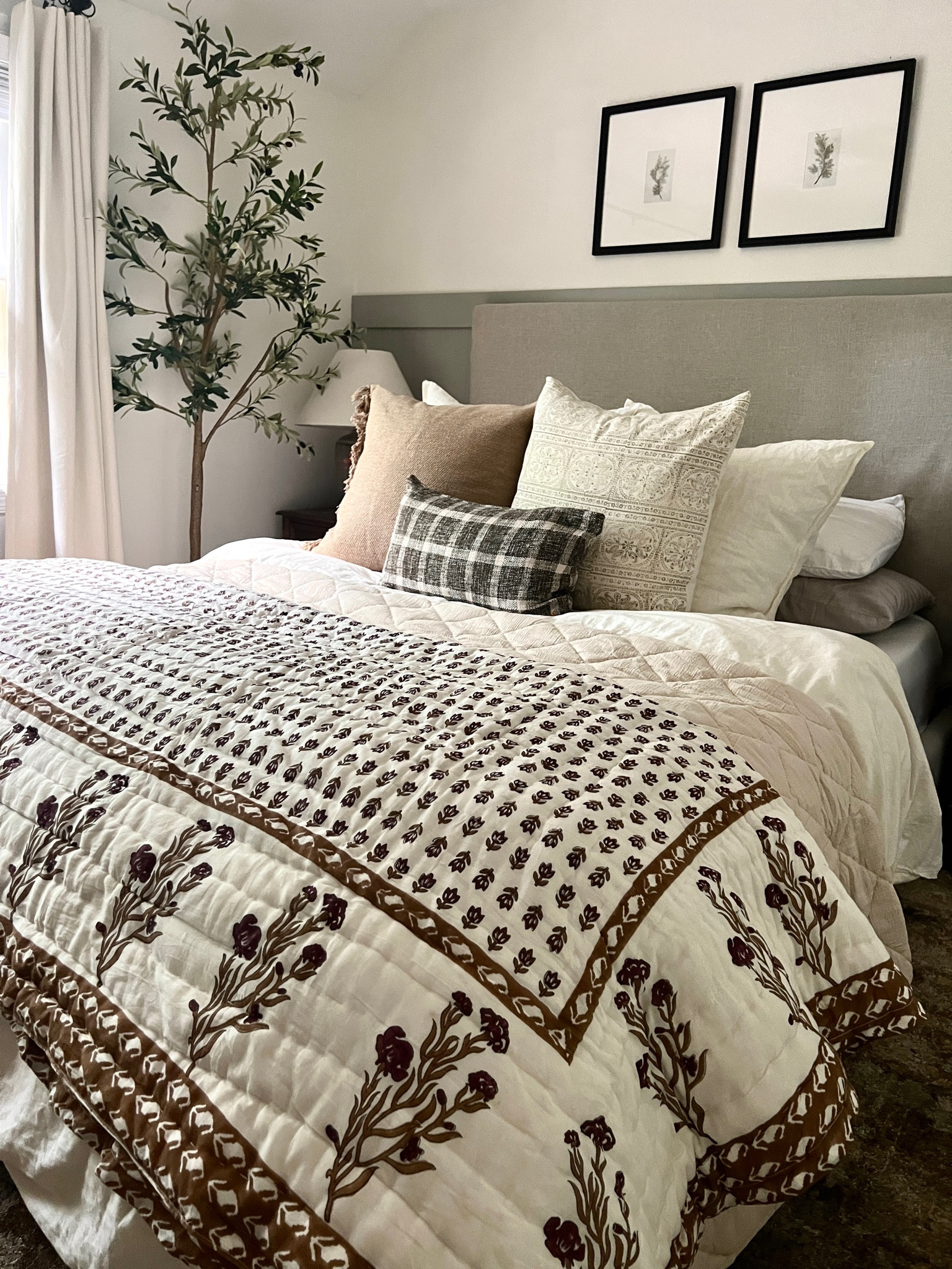 Neutral bedroom inspo. Airy gauze quilt, block print quilt.

#LTKHome #LTKStyleTip #LTKFindsUnder100