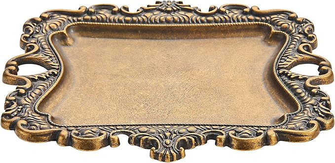 khtumeware 1 Pack Vintage Gold Jewelry Dish Antique Brass Jewelry Trays ideal for holding jewelry... | Amazon (US)