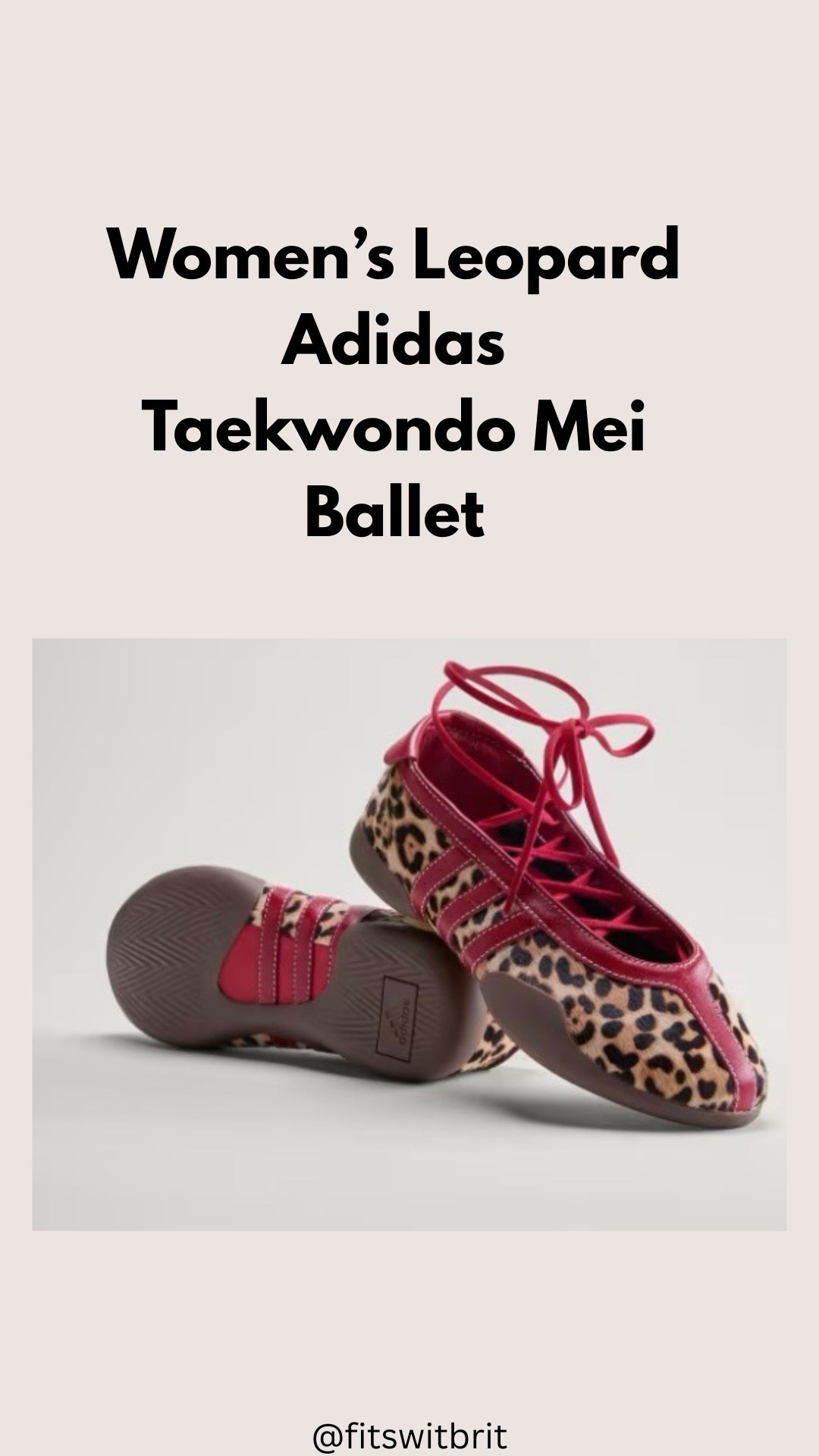 Women’s Leopard Adidas Taekwondo Mei Ballet Sneaker