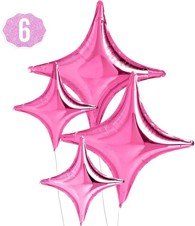 xo, Fetti Pink Sparkle Foil Birthday Balloon - 6 pc | Bday Party Decorations, Bachelorette, Gradu... | Amazon (US)
