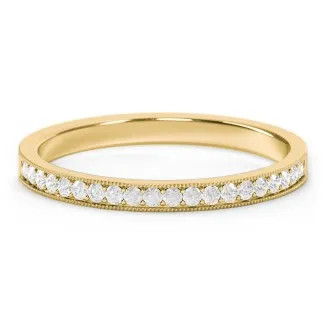 Milgrain Half Eternity Stackable Band | Jewlr