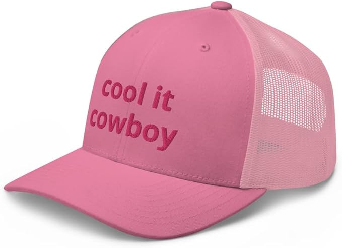 Cool It Cowboy Hat Funny (Embroidered Trucker Cap) | Amazon (US)