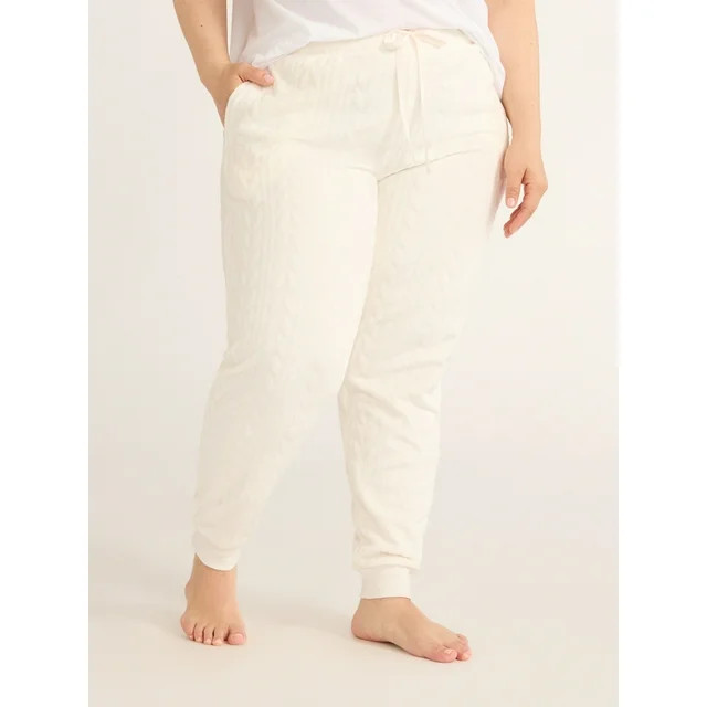 Joyspun Women's and Women's Plus Plush Sleep Jogger Pants, Sizes XS-3X | Walmart (US)