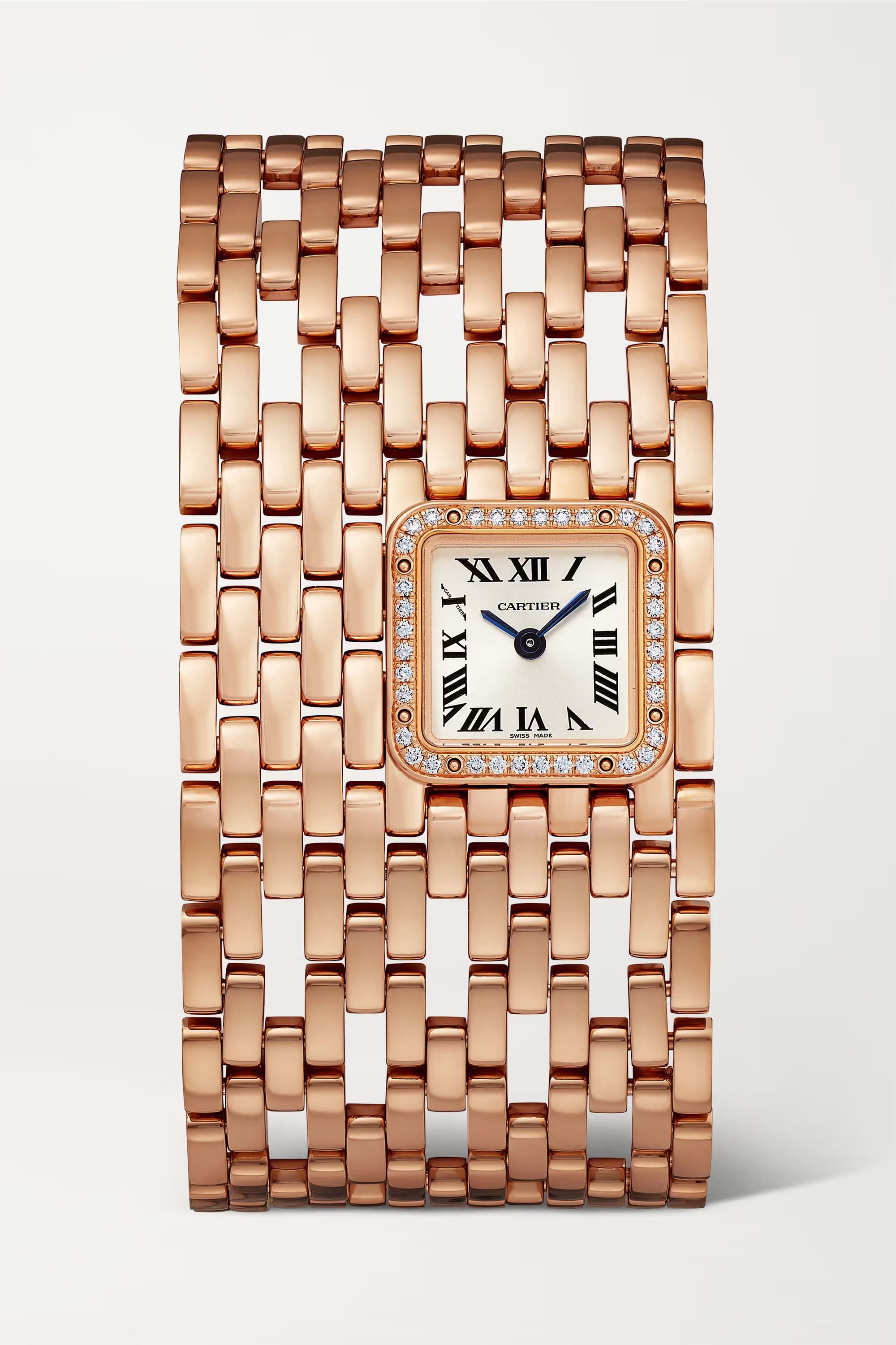 Panthère de Cartier Manchette 22mm 18-karat rose gold and diamond watch | NET-A-PORTER (US)
