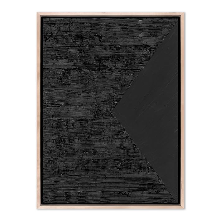 Triangle Right in Caviar Framed Wall Art by The Holly Collective | West Elm (US)