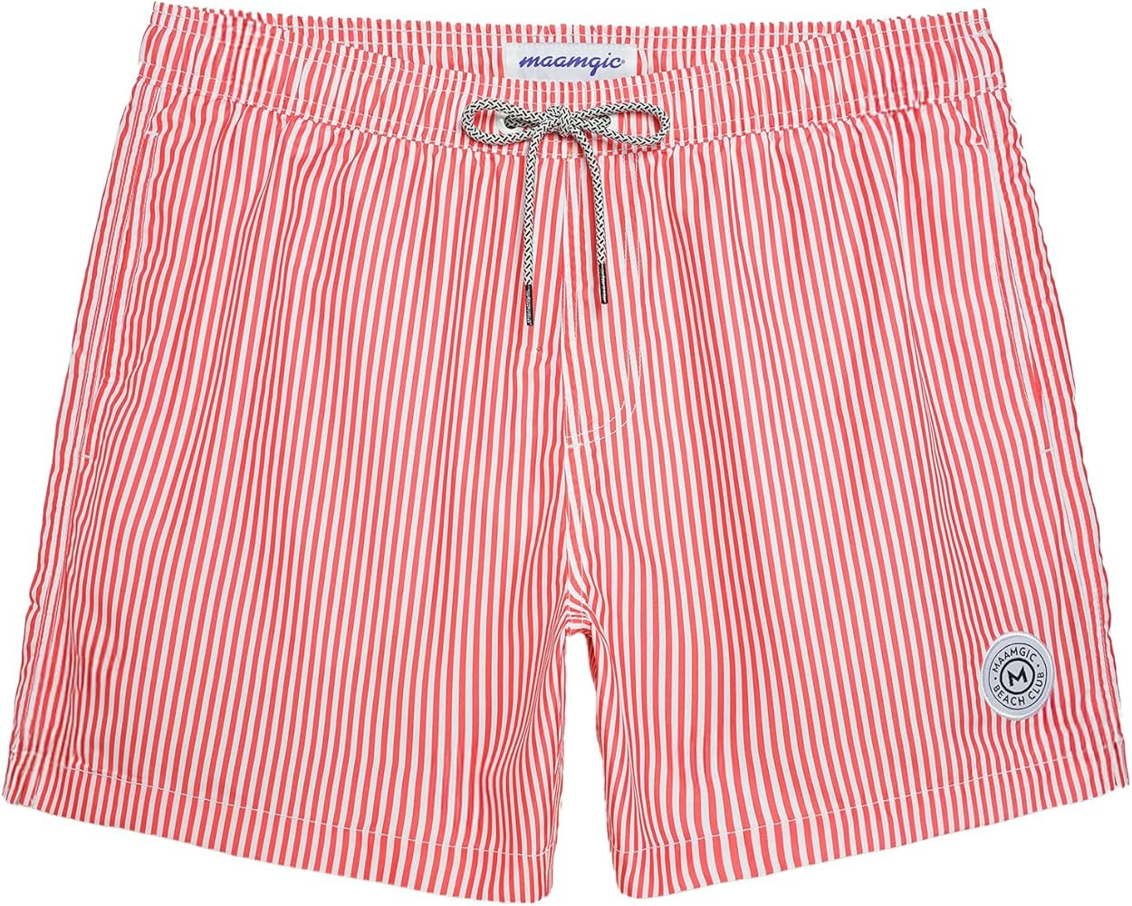 maamgic Mens Swim Trunks 5 Inch with Mesh Lining, Quick Dry Mens Bathing Suit, Swim Shorts for Sw... | Amazon (US)
