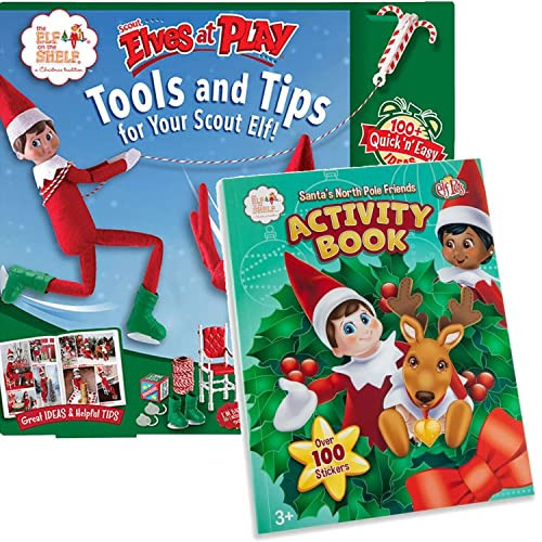 The Elf on The Shelf Activity Bundle: Scout Elves at Play Tools and Tips Kit, and Santa's North Pole Friends Activity Book | Amazon (US)