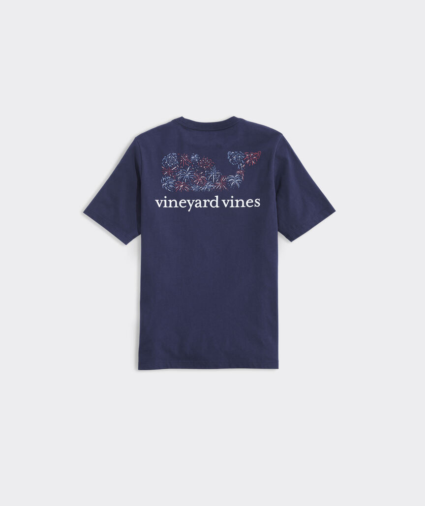 Boys' Glow-In-The-Dark Fireworks Whale Short-Sleeve Pocket Tee | vineyard vines