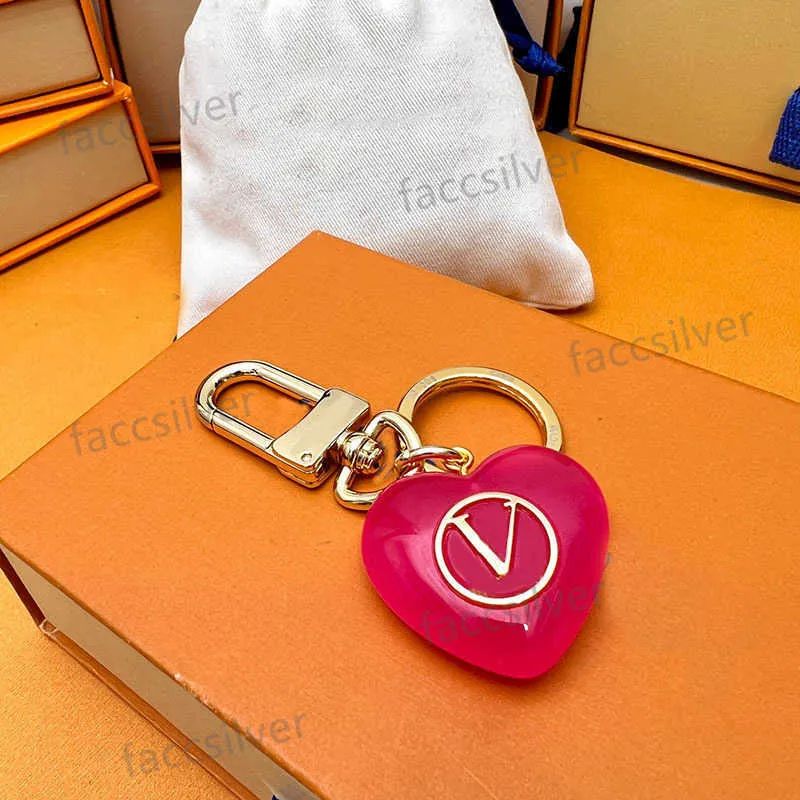 Keychains Lanyards Designer Keychain Luxury Bag Charm Heart Shaped Key Chain Fashion love Pendant... | DHGate