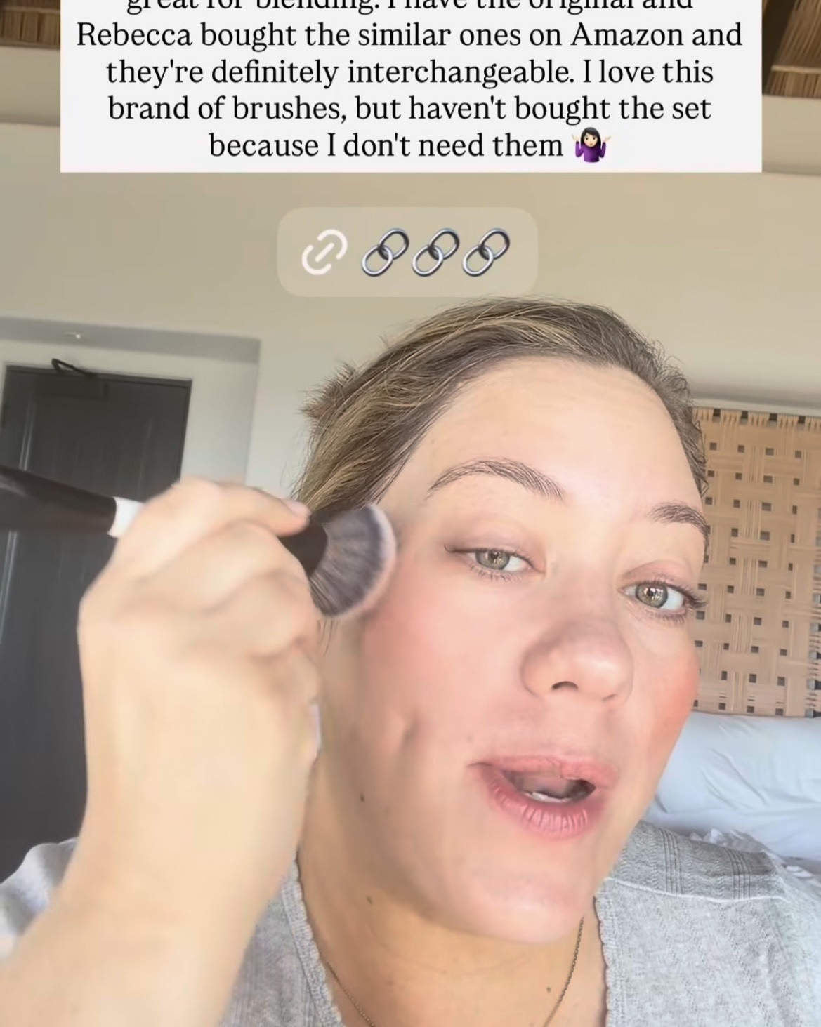 Got lots of questions about this brush on my IG story, and it’s actually my most-used brush! I have the original one, but this $22 version from Amazon (currently 15% off) is truly just as good. I use the smaller end for precision application of cream blushes and bronzers, and the larger end for blending.

#LTKBeauty #LTKmorningroutine #LTKSaleAlert