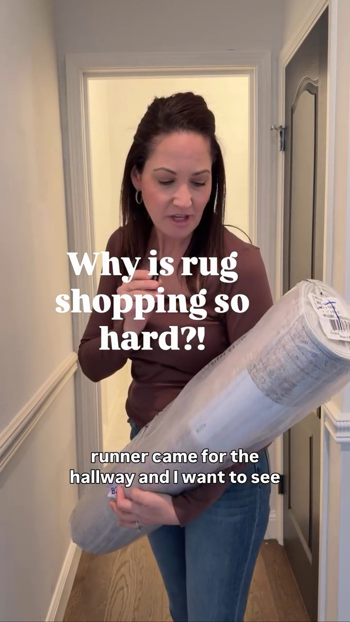 I’m in my soft muted blue era 💙🦋 I think this might be the perfect rug to brighten up this dark hallway, but of course we need to paint, add wainscotting, wallpaper, new lights….look I can’t help that I’m a sucker for a pretty rug And they tend to turn into a full blown project 🤷🏻‍♀️. Anyway, since I’m sure you want to check it out, just comment below and I’ll send you the link!

#joannagainesxloloi timeless vintage inspired light blue runner for the hallway, Nancy Meyers inspired design Loloi Millie in gold/sand

#LTKHome