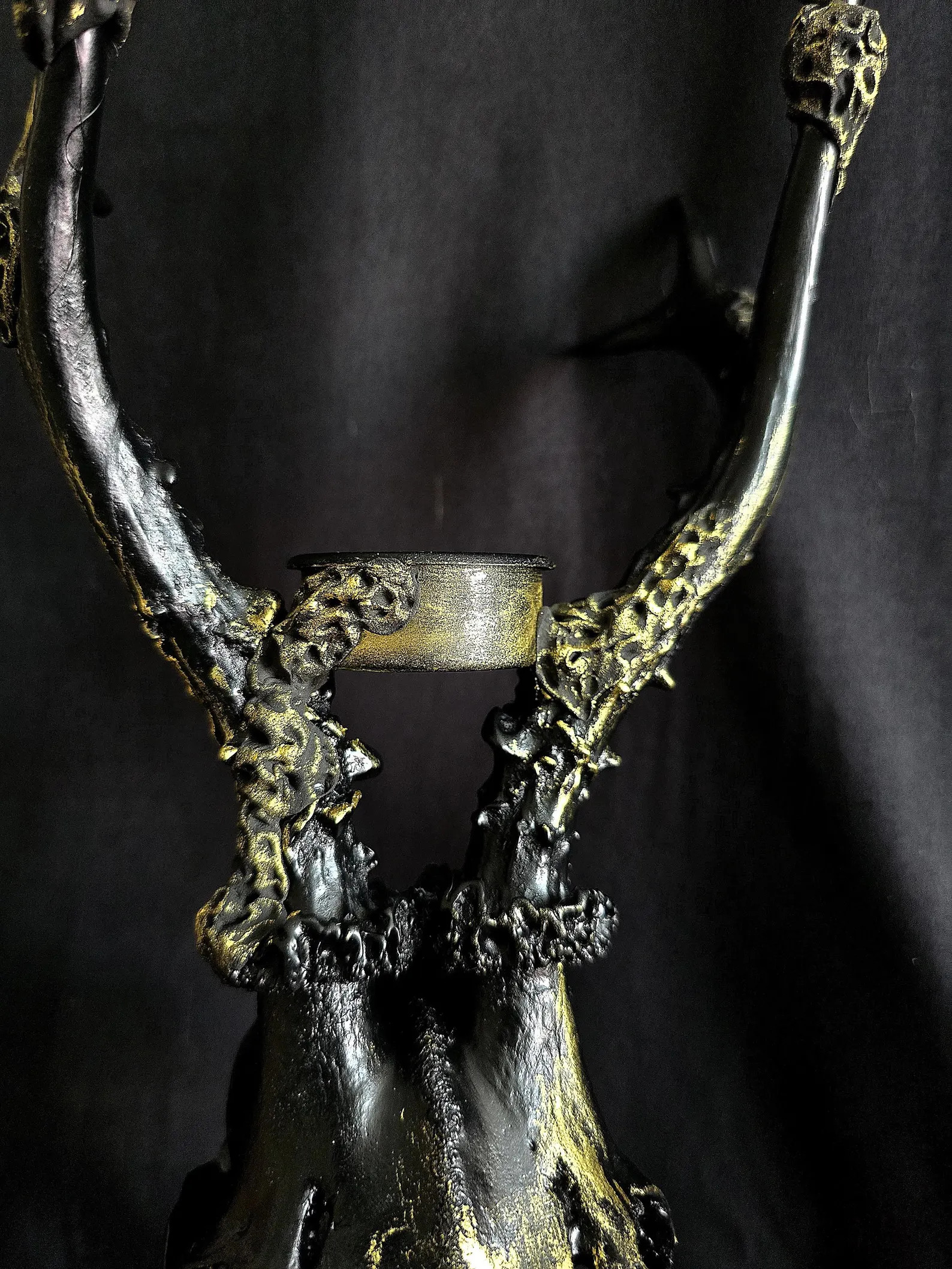 Black Roe Deer Skull Candle Holder: Gothic Altar Decor, Custom Accent | Etsy (US)