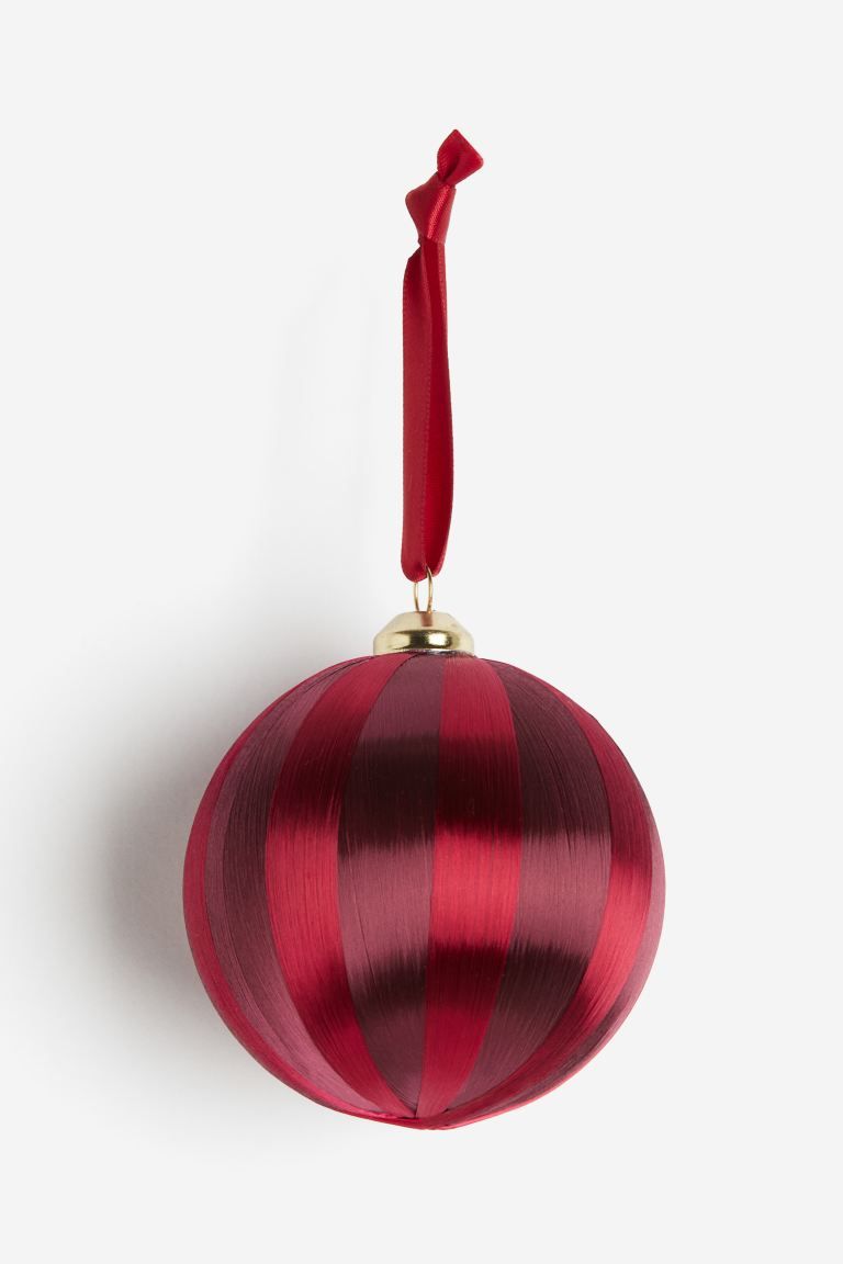 Satin-thread Ornament - Red/striped - Home All | H&M US | H&M (US + CA)
