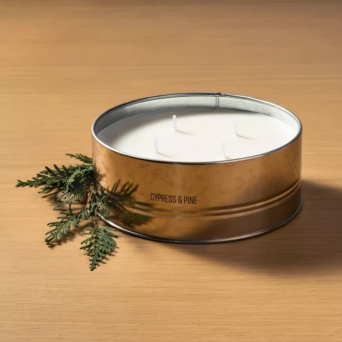 Holiday Tin Candle Cypress & Pine - Hearth & Hand™ with Magnolia | Target