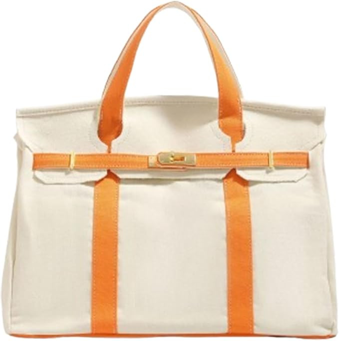 Amazon.com: MUSM This canvas tote bag, large and classic style, is perfect for travel and shoppin... | Amazon (US)