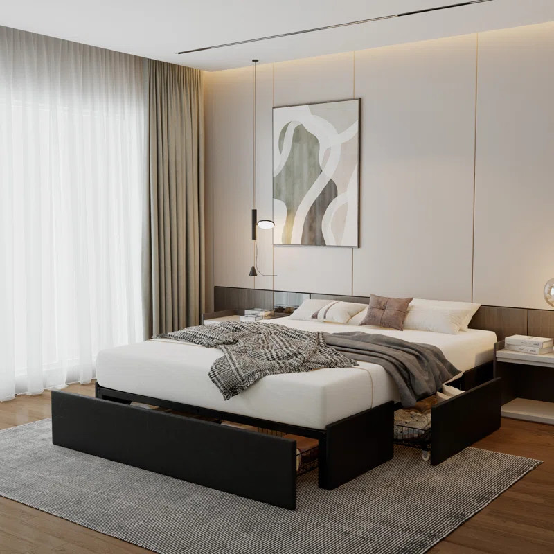 Bret Upholstered Storage Bed with 3 Drawers | Wayfair North America