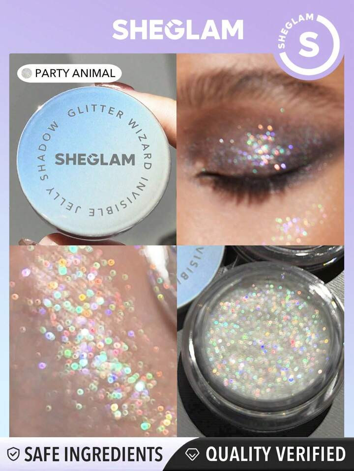 SHEGLAM Glitter Wizard Invisible Jelly Shadow-Party Animal Glitter Eyeshadow Gel Fashion Color Hi... | SHEIN