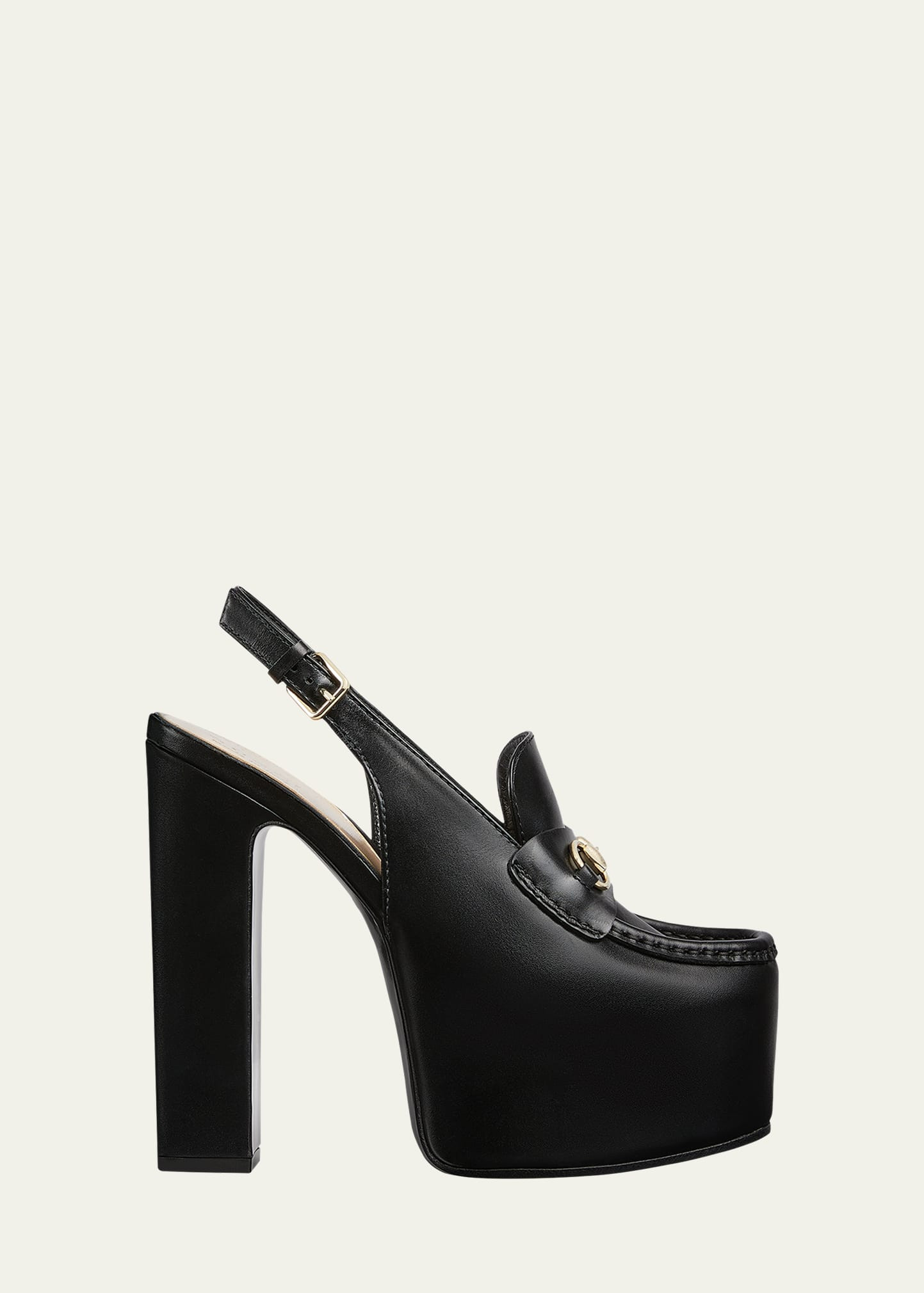 Gucci Ottavia Leather Platform Loafer Pumps | Bergdorf Goodman