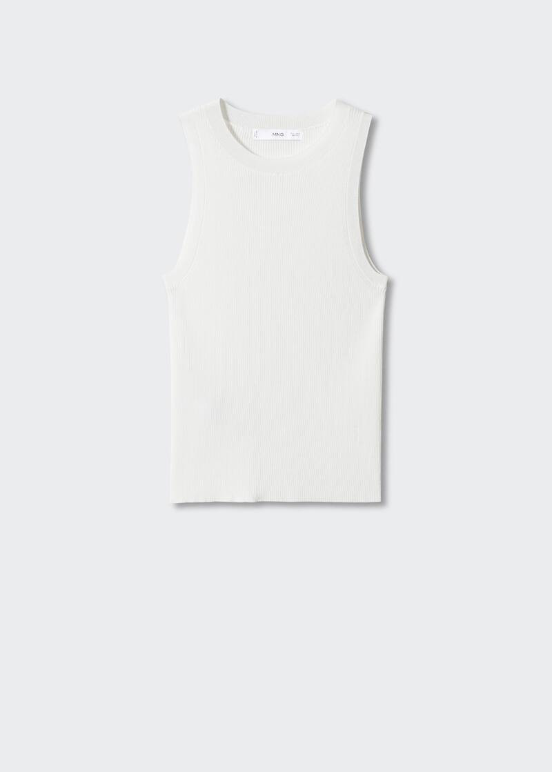 Knitted top with wide straps | MANGO (US)