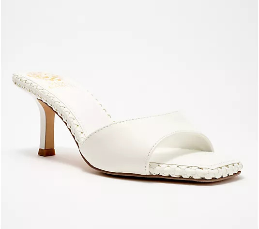 Make Your Selection: Vince Camuto Leather Heeled Mules Emmla | QVC