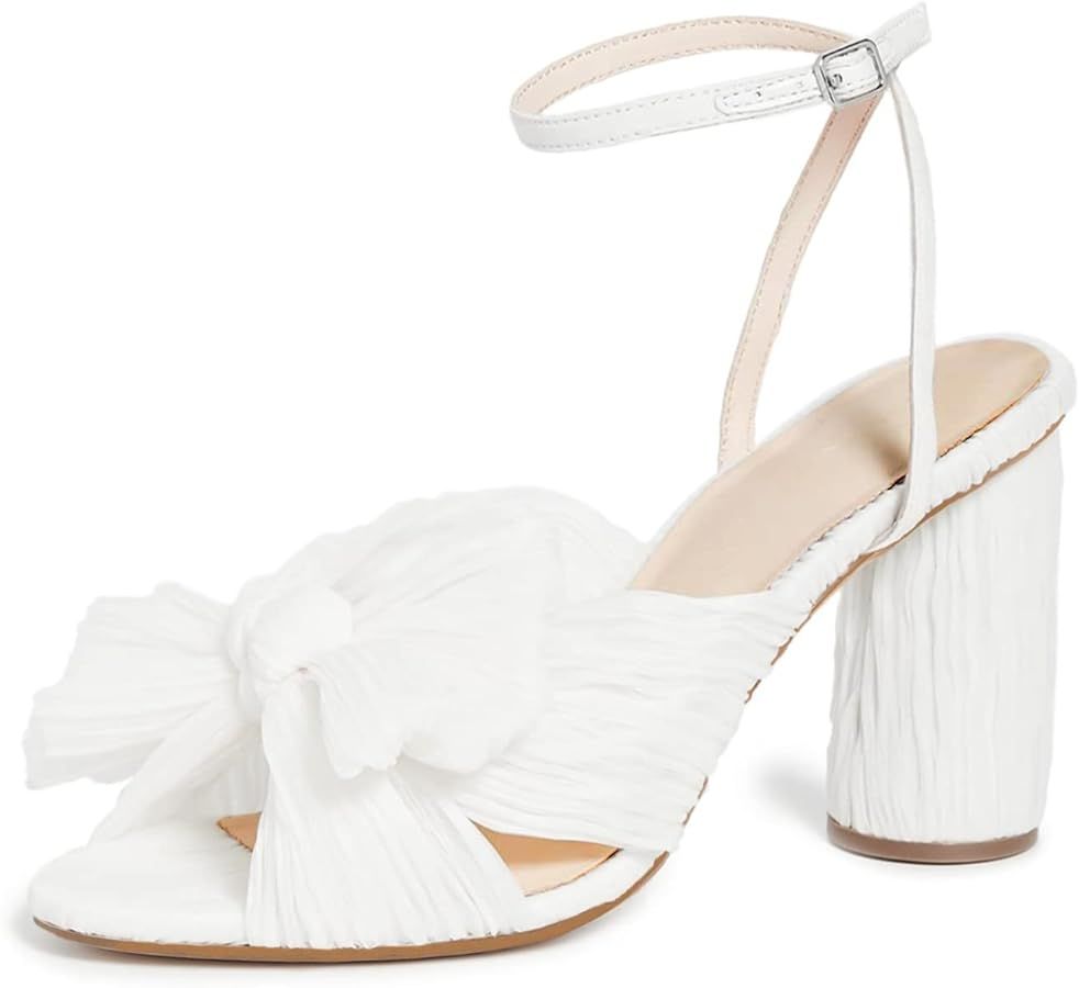MICIFA Women's Bow Knot Heeled Sandals Open Toe High Block Ankle Strap Chunky Heels Bride Wedding... | Amazon (US)