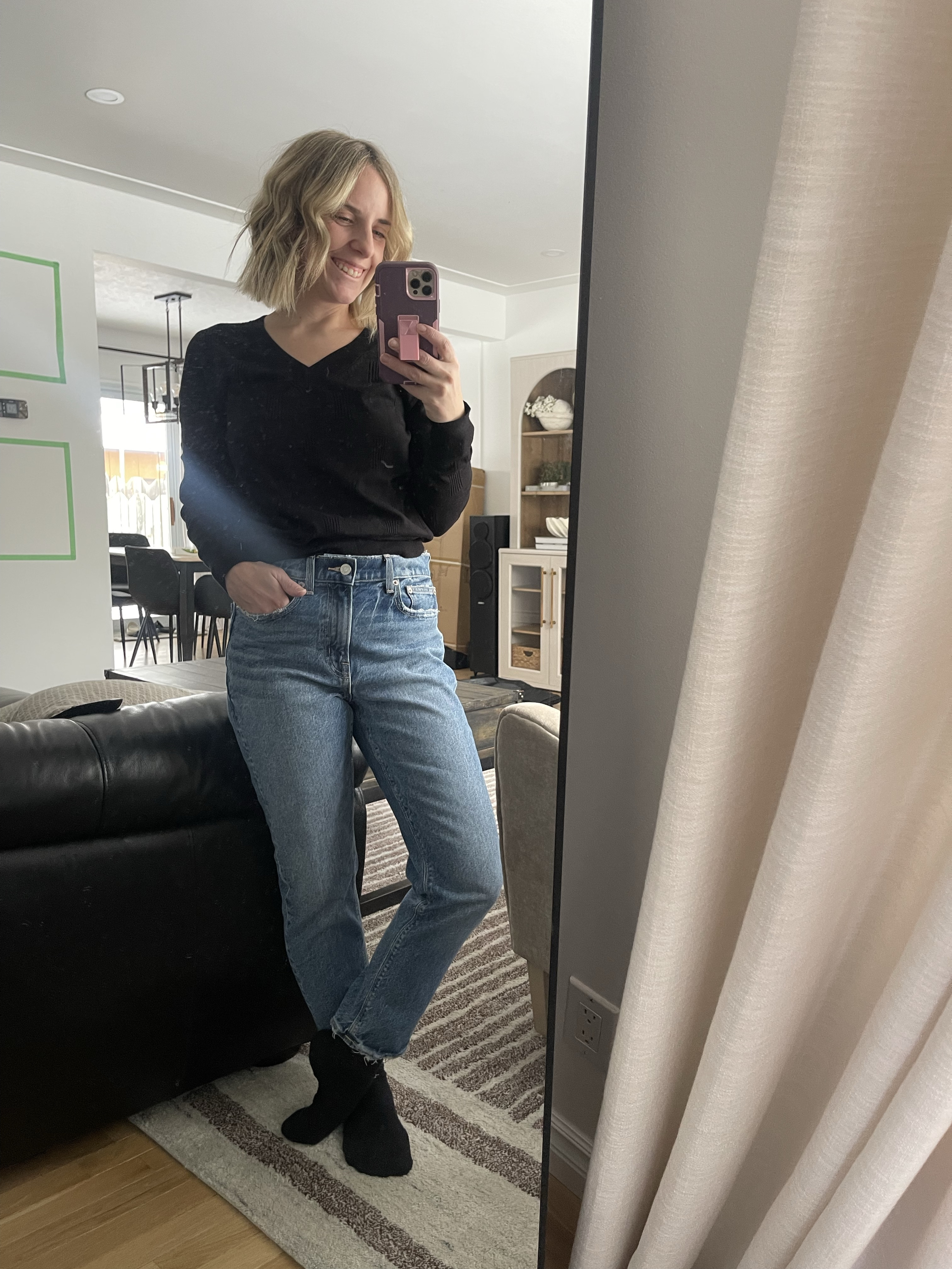 Another Amazon Canada Fashion Find! 
I’ve been searching for a cozy, neutral (who doesn’t long black) long sleeve shirt as the weather is still chilly, but starting to warm up in the afternoons! This one is truly so soft & super affordable! 

Fits TTS, wearing a small

Moms over 30 fashion, mom jeans, straight leg jeans, staple closet, capsule wardrobe, casual mom outfit of the day, casual OOTD, women over 30, simple style, Amazon Canada, Amazon try on haul, affordable fashion finds

#LTKStyleTip #LTKFindsUnder50 #LTKPetite