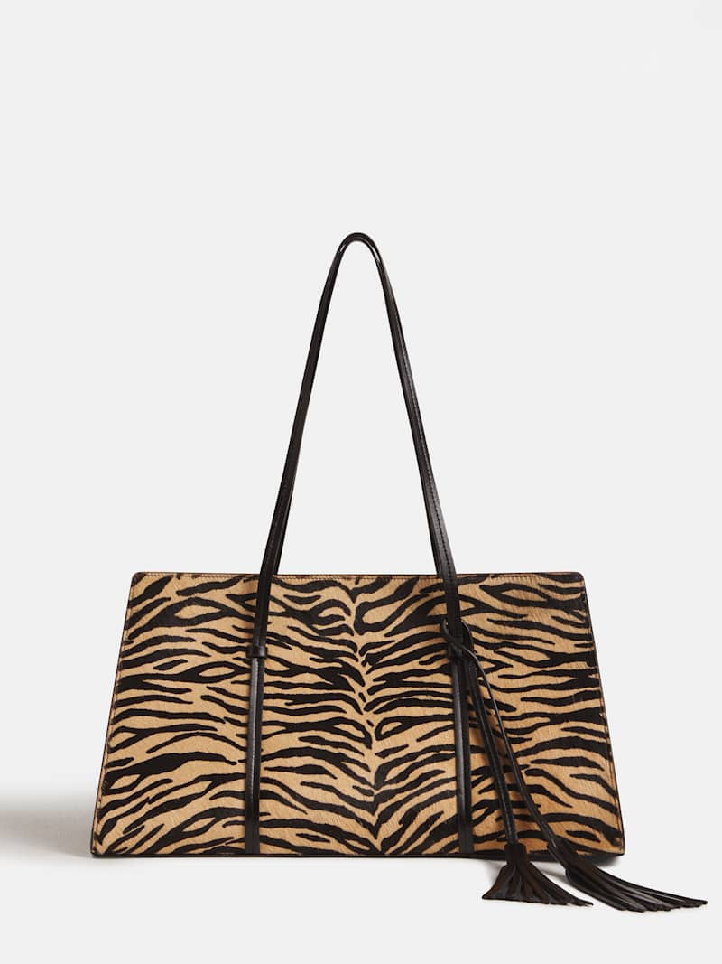 Reformation Elena Tote Bag Black Leather | Reformation (Global)
