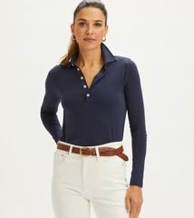 Solid Cotton Long Sleeve Polo | Renwick Golf