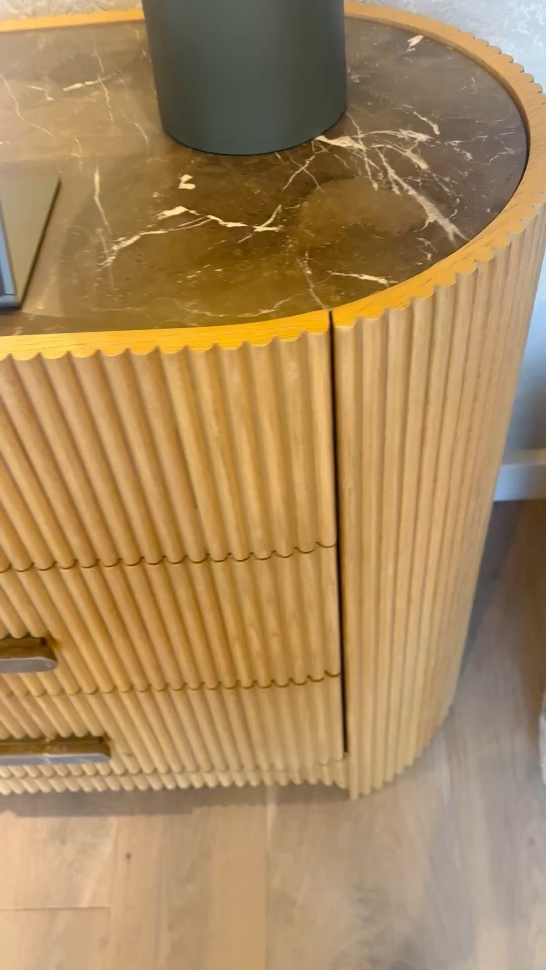 Mixed-material dressers are having a major design moment—especially those that combine rounded edges with oak reeded detailing. The soft curves bring a modern, sculptural feel, while the reeded oak texture adds warmth, depth, and a nod to timeless craftsmanship. This blend of organic lines and natural materials makes these dressers feel elevated yet approachable—perfect for grounding a bedroom with both style and substance. Whether paired with brass hardware or sleek matte finishes, they balance form and function beautifully.  Final days for 30% off dressers at Arhaus. 
#LTKhome #bedroomdecor #modernfurniture #reededdetailing #oakdresser #homedesigninspo #interiortrends #neutralhome #furniturefinds #curvedfurniture #mixedmaterials #modernorganicstyle #LTKstyletip

#LTKHome #LTKSeasonal #LTKSaleAlert