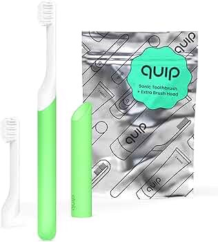 Quip Sonic Toothbrush for Kids with Timer - Includes Extra Brush Head and Travel Cover Mount - El... | Amazon (US)