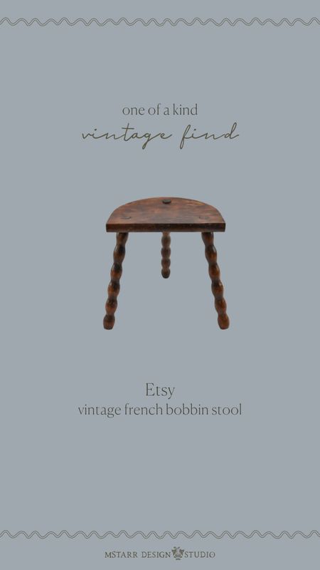 One of a kind vintage find: vintage French bobbin wood stool from Etsy. 

Vintage, antique, thrifted, home decor

#LTKhome #LTKFind