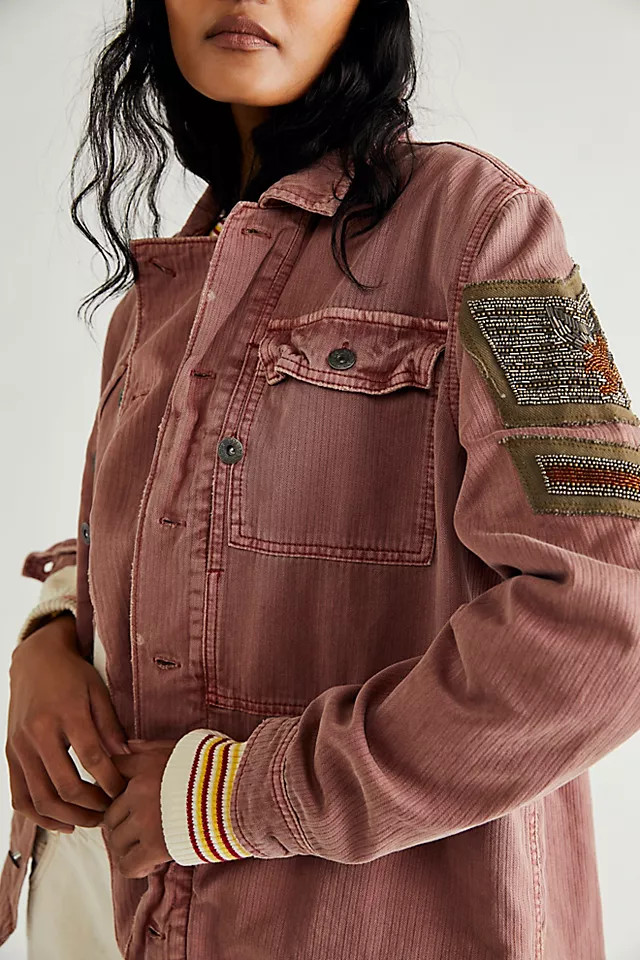 Embellished Military Shirt Jacket | Free People (Global - UK&FR Excluded)