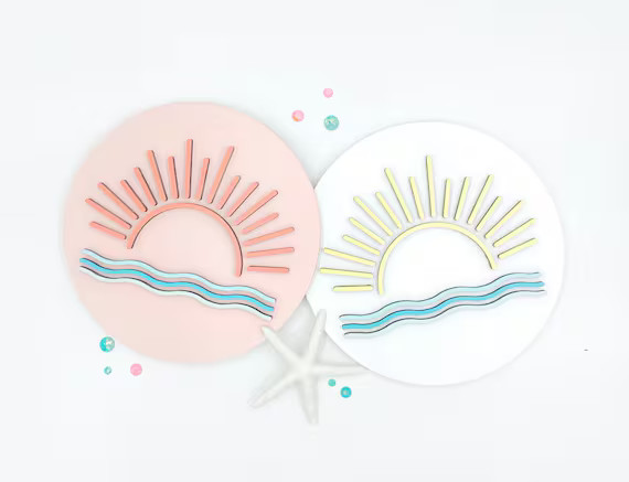 Sun and Waves  Wooden Sign  Beach Sign  Summer Sign  3d | Etsy | Etsy (US)