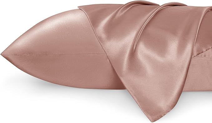 Bedsure Satin Pillowcase for Hair and Skin Queen - Rose Cloud Silky Pillowcase 20x30 Inches - Sat... | Amazon (US)