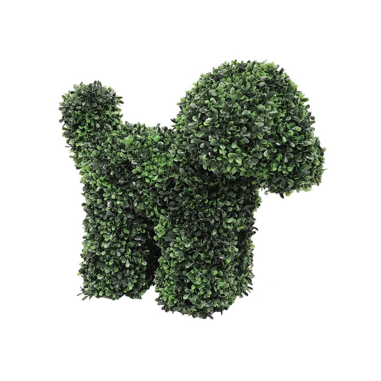 YingYouFu Easter Large Artificial Topiary Dog Moss Decoration, Green Flocking Dog Sculpture Artif... | Walmart (US)