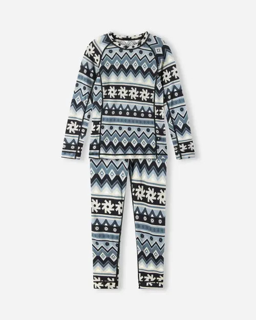 Reima Wool base layer set, Taitoa in Black at Nordstrom, Size 2T | Nordstrom