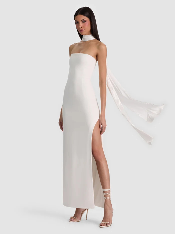 CHANA MAXI DRESS WITH SCARF | Alice + Olivia