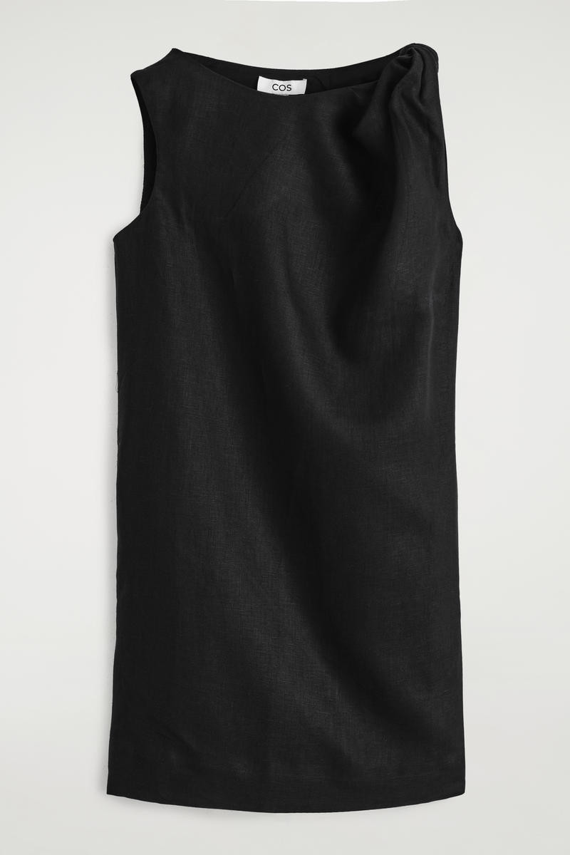 Twist-Detail Linen Mini Dress | COS (US)