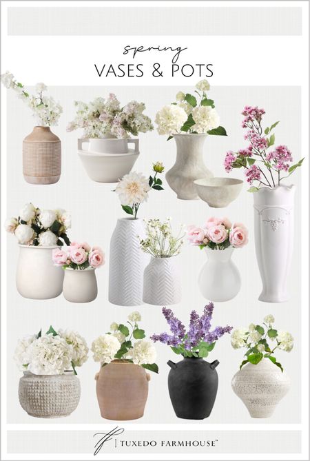 Floral vases and pots for spring bouquets. 

Spring decor, home decor. 

#ltkstyletip

#LTKhome #LTKFind #LTKSeasonal