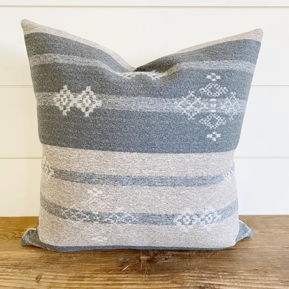 JADE || Wool Pillow Cover • Boho Pillow  • Gray Wool Pillow • Gray Pillow • Grey Pillow ... | Etsy (US)