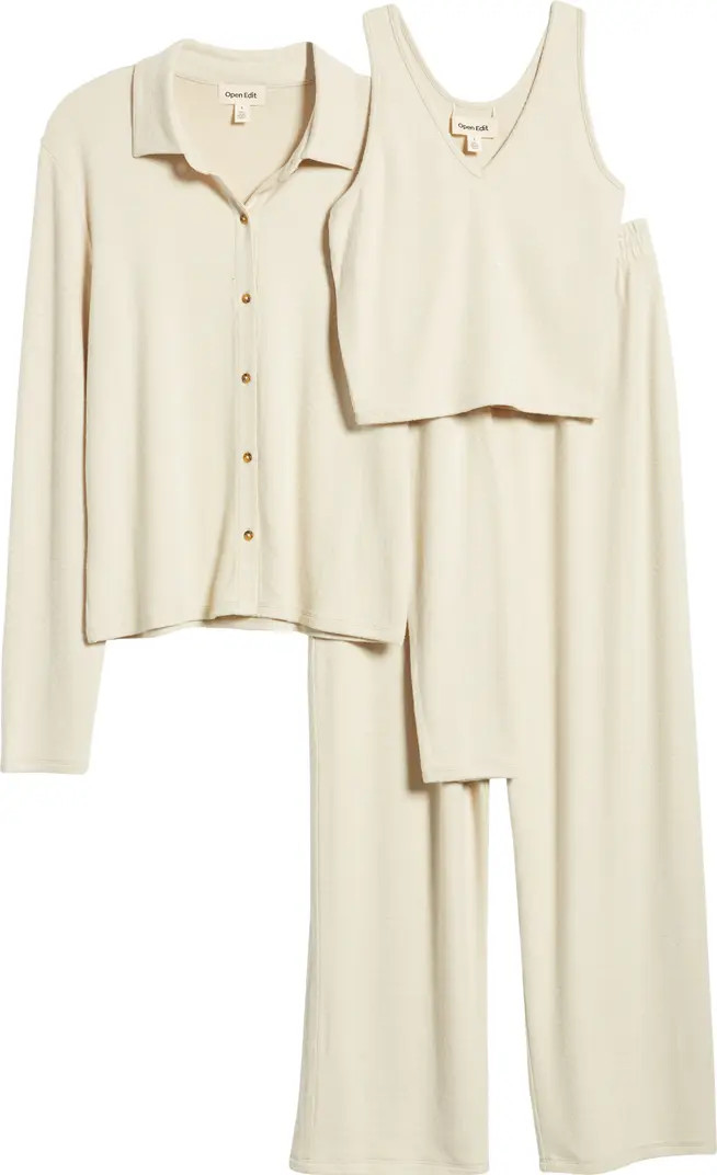 3-Piece Cozy Knit Lounge Set | Nordstrom