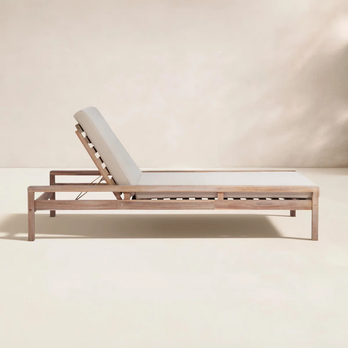 Amina 26.75'' Outdoor Acacia Chaise Lounge | Joss & Main