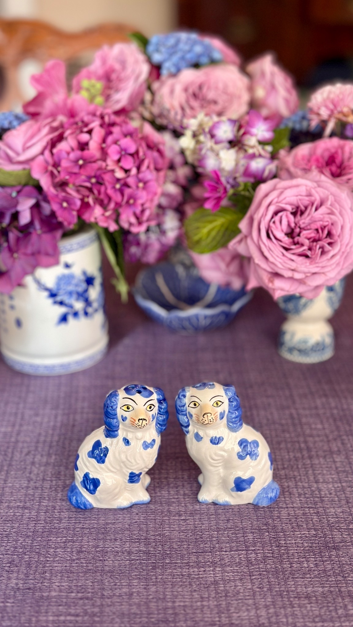 Staffordshire dog salt and pepper shakers in blue and pink plus much more 

#LTKHome #LTKfoodie