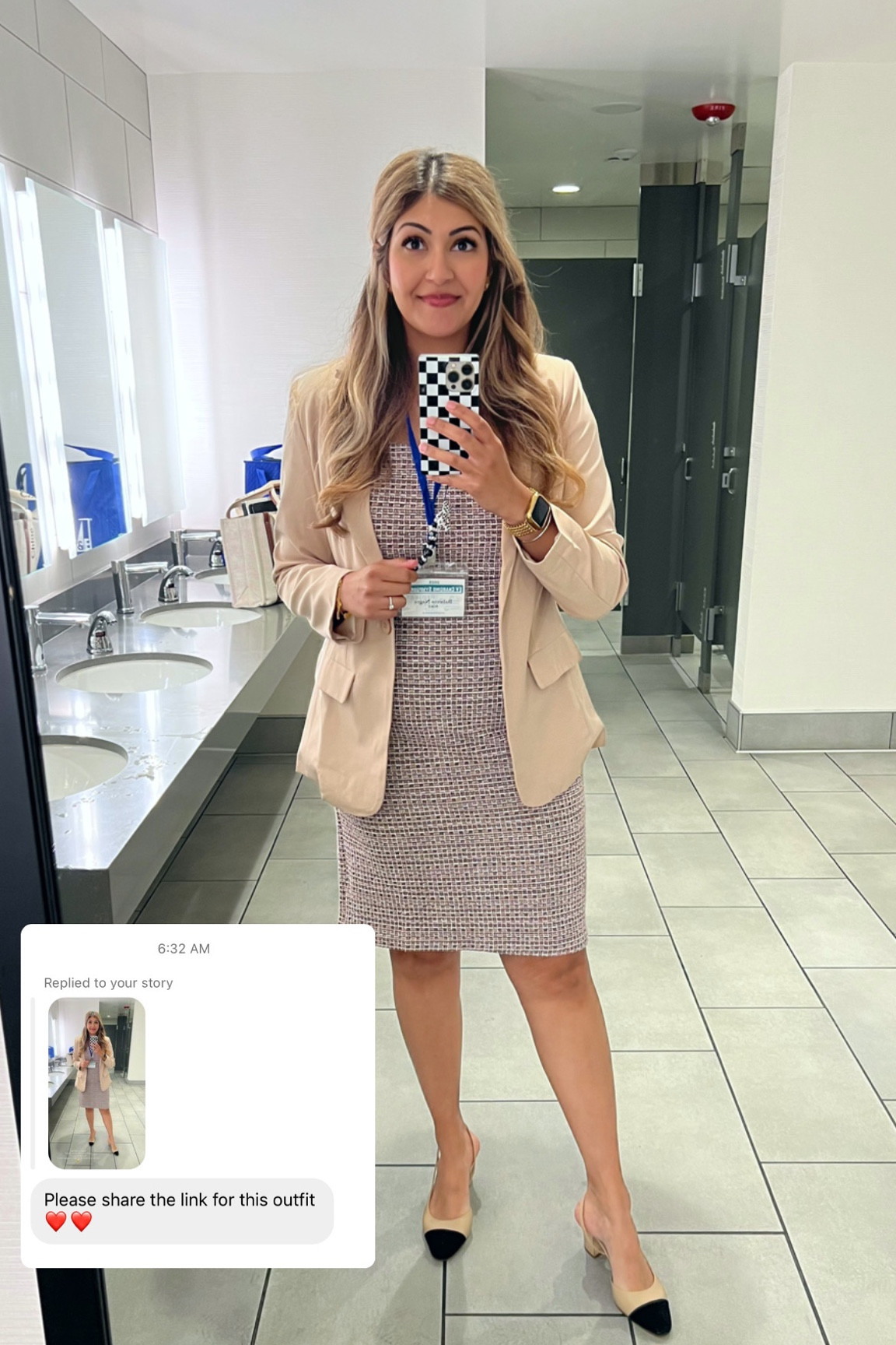 Sharing an easy look for fall workwear.
I’ve paired this paisley slip dress with a black belt, oversized black blazer. I’ve swapped out my dress shoes for these Nike air sneakers as I commute. I take my Michael Kors
Tote bag to work. 

Teacher outfit 
Workwear
Business casual 
Fall business casual
Midsize workwear
Size 10
Amazon workwear
Business casual conference outfit 

#liketkit 

https://liketk.it/4h1XR#LTKunder50 

#LTKSeasonal #LTKmidsize #LTKworkwear