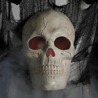19 3/4" Giant Light-Up Plastic Skull Animated Prop Halloween Decoration | Target